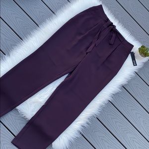 Apt 9 purple tie waist dress pants